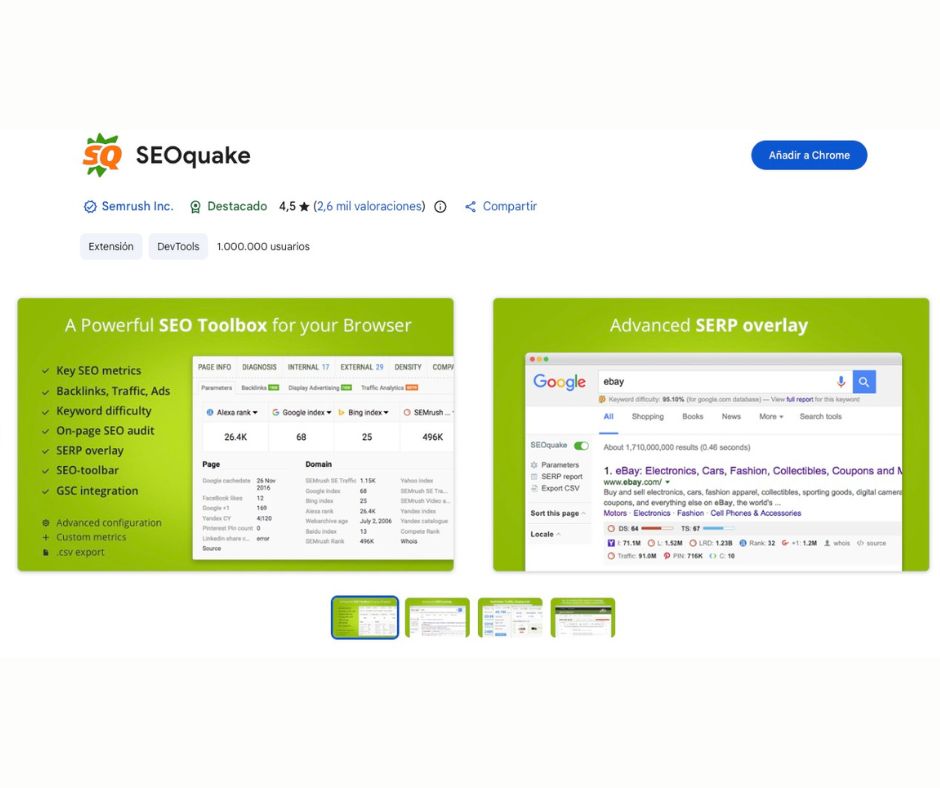 extensiones chrome seo