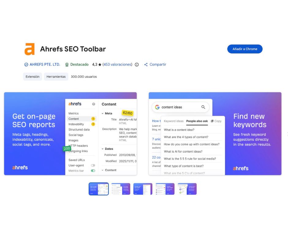 extensiones chrome seo